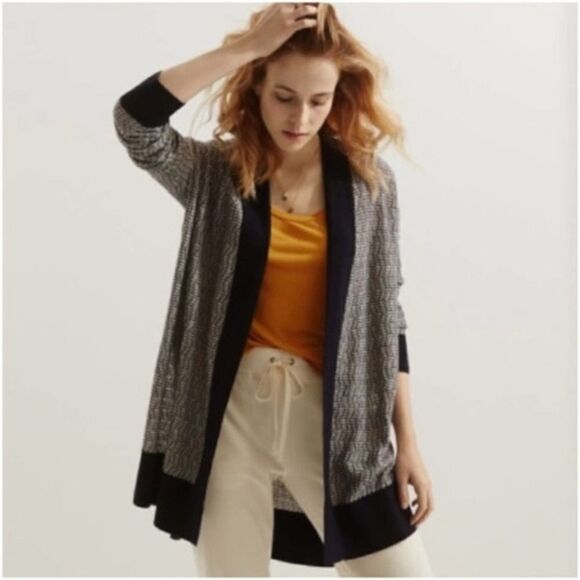 LOU & GREY Open Front Side Slit Cardigan Size M - Picture 1 of 7